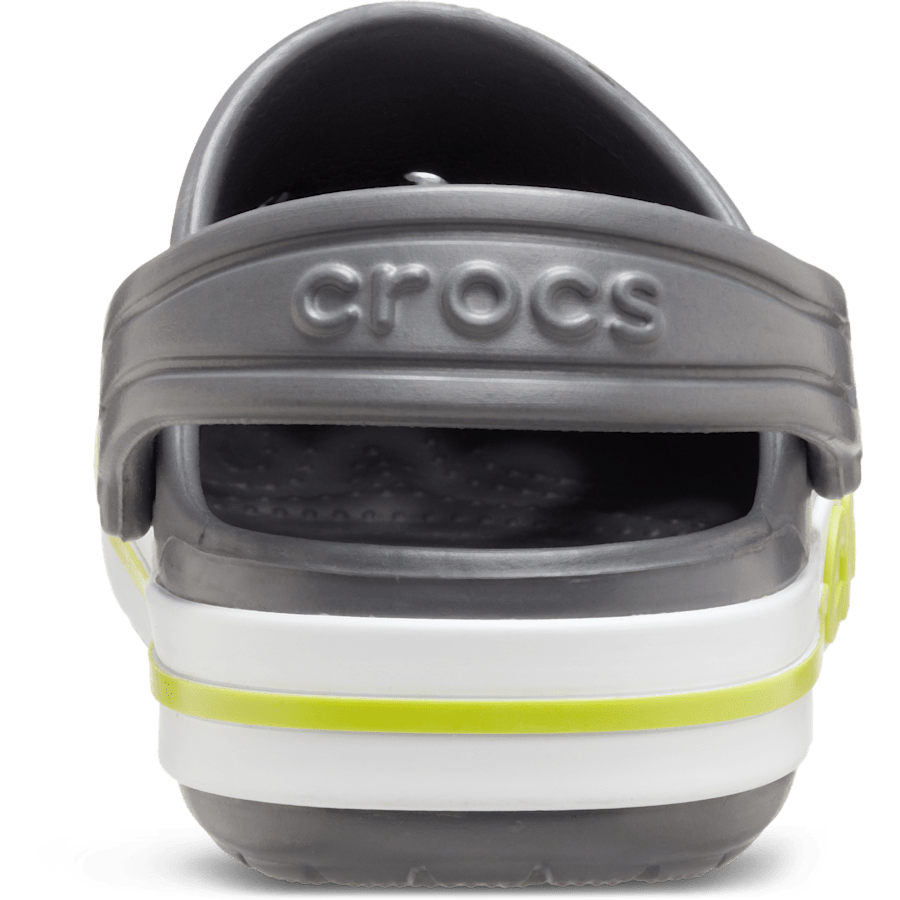 Slate Grey / Lime Punch Kids' Bayaband Clog - Back - Crocs