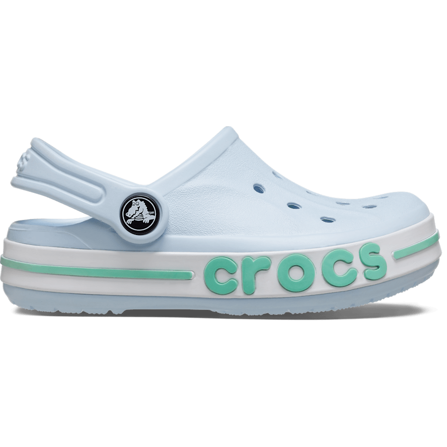 Mineral Blue / Pistachio Kids' Bayaband Clog - Side - Crocs