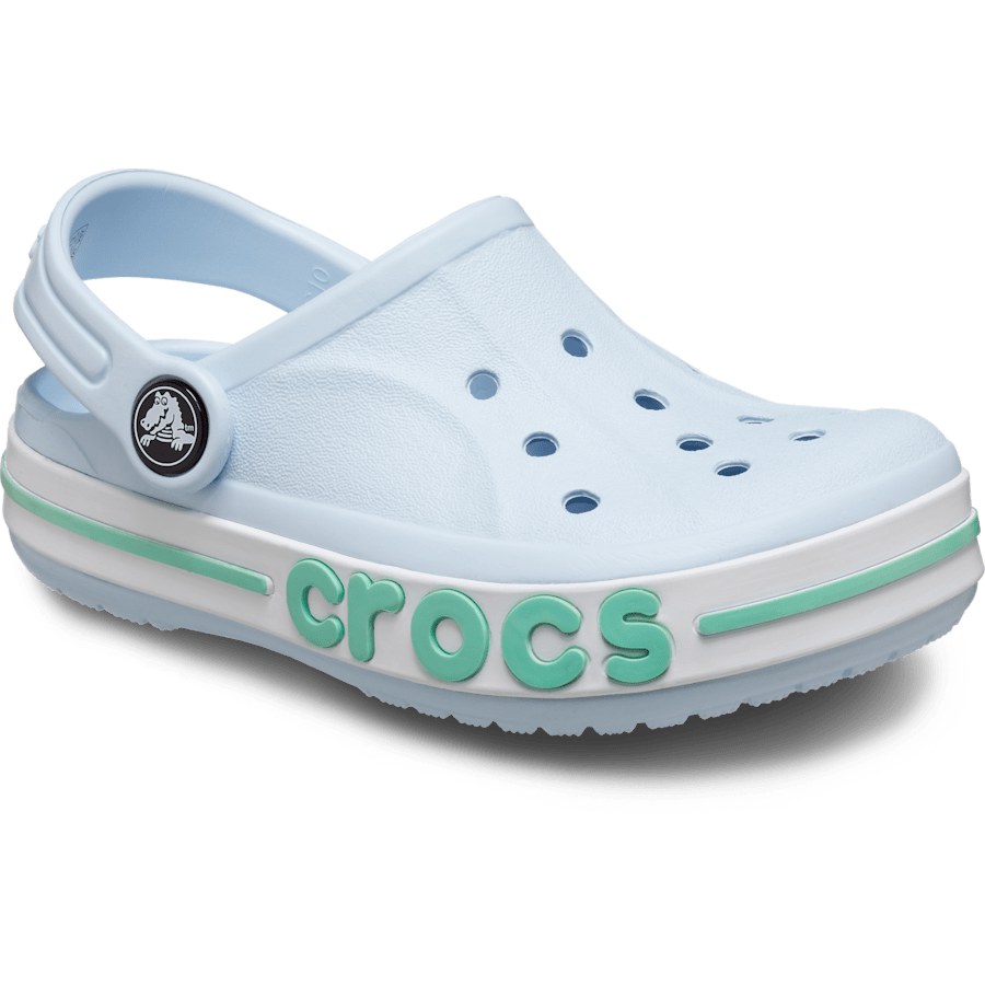 Mineral Blue / Pistachio Kids' Bayaband Clog - Angle - Crocs