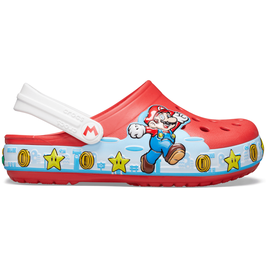 Flame Kids' Crocs Fun Lab Super Mario Lights Clog - Side - Crocs