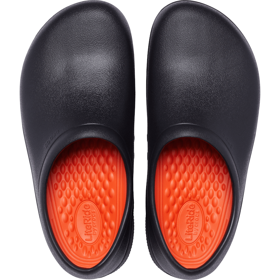 Black Crocs On The Clock LiteRide™ Work Slip-On - Top - Crocs PFD