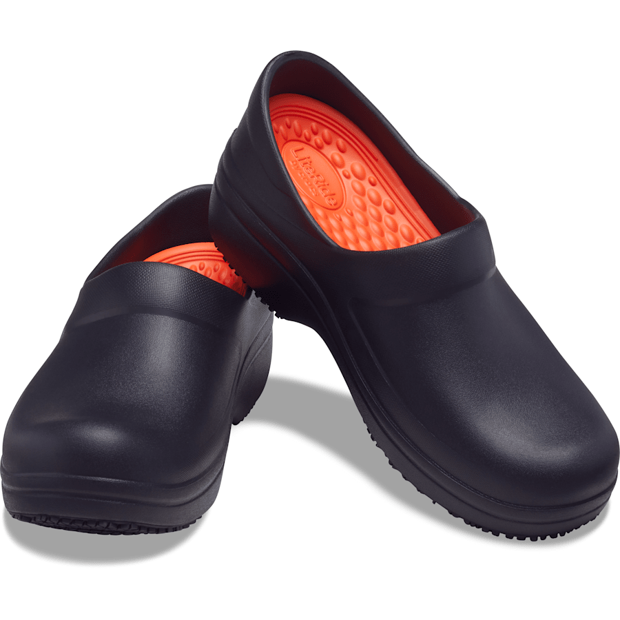 Black Womens Neria Pro II LiteRide™ Work Clog - Pair - Crocs PFD