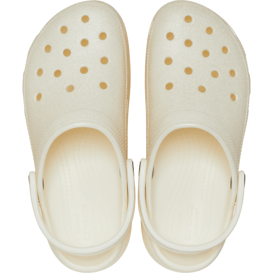 Chalk Women's Classic Platform Glitter Clog - Top - Crocs
