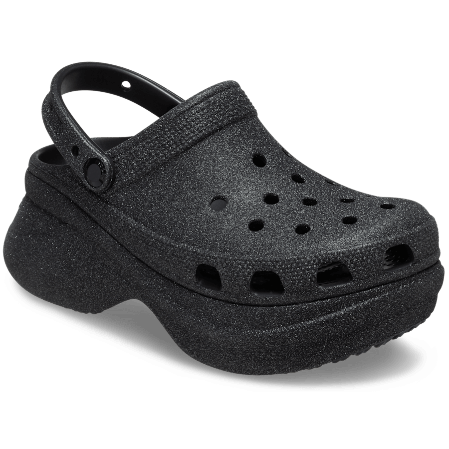 Black Bae Glitter Clog - Angle - Crocs