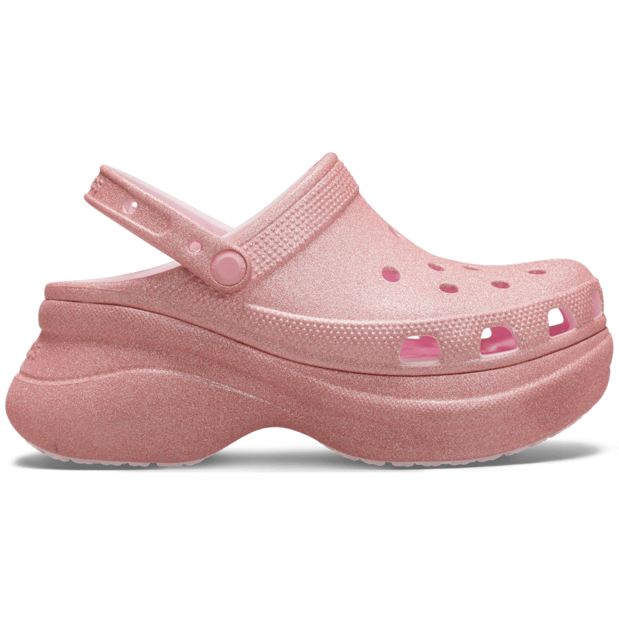 Pink Milk Bae Glitter Clog - Side - Crocs