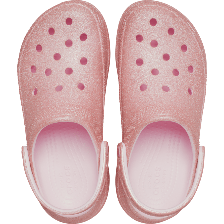Pink Milk Bae Glitter Clog - Top - Crocs