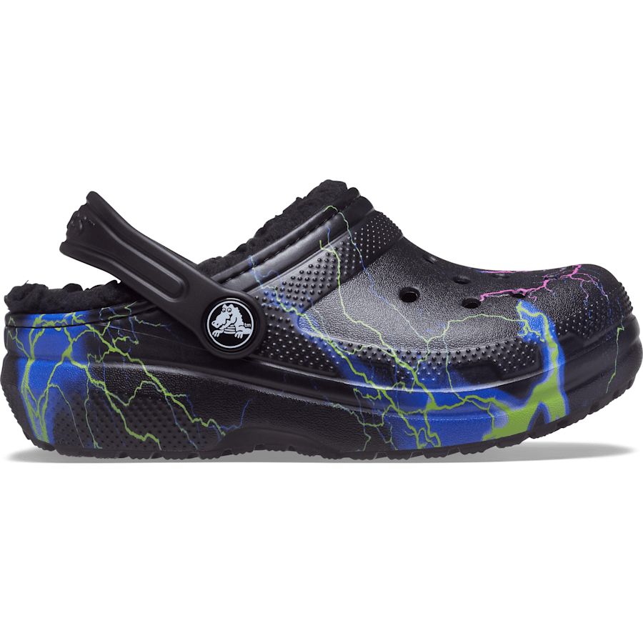 Black / Multi Kids' Classic Lined Out of This World Clog - Side - Crocs