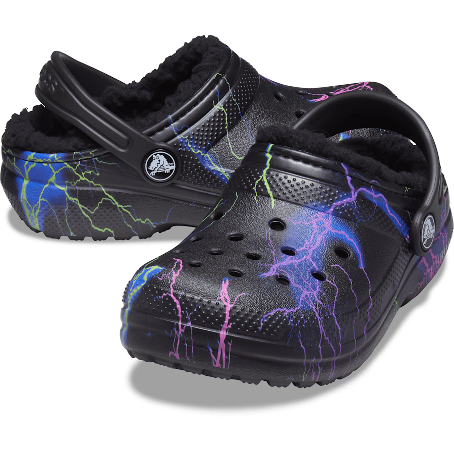 Black / Multi Kids' Classic Lined Out of This World Clog - Pair - Crocs