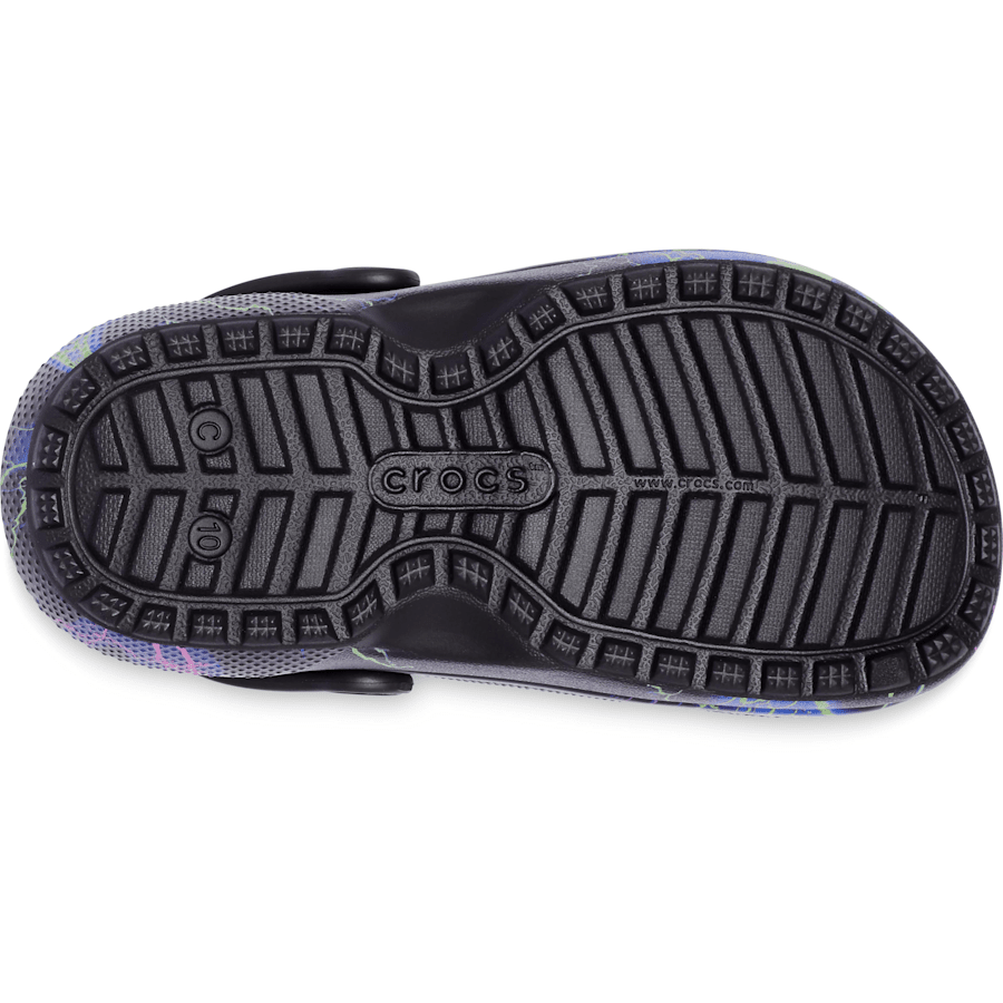 Black / Multi Kids' Classic Lined Out of This World Clog - Bottom - Crocs