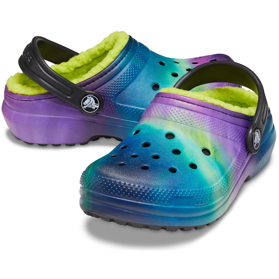 Black / Lime Punch Kids' Classic Lined Out of This World Clog - Pair - Crocs