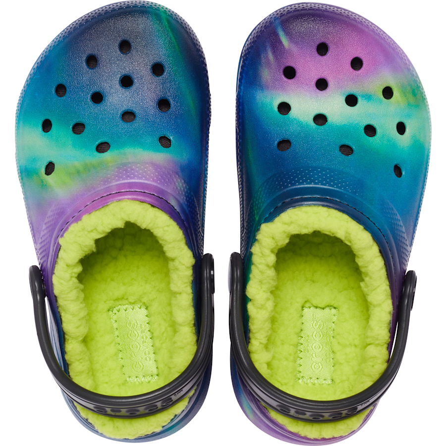 Black / Lime Punch Kids' Classic Lined Out of This World Clog - Top - Crocs