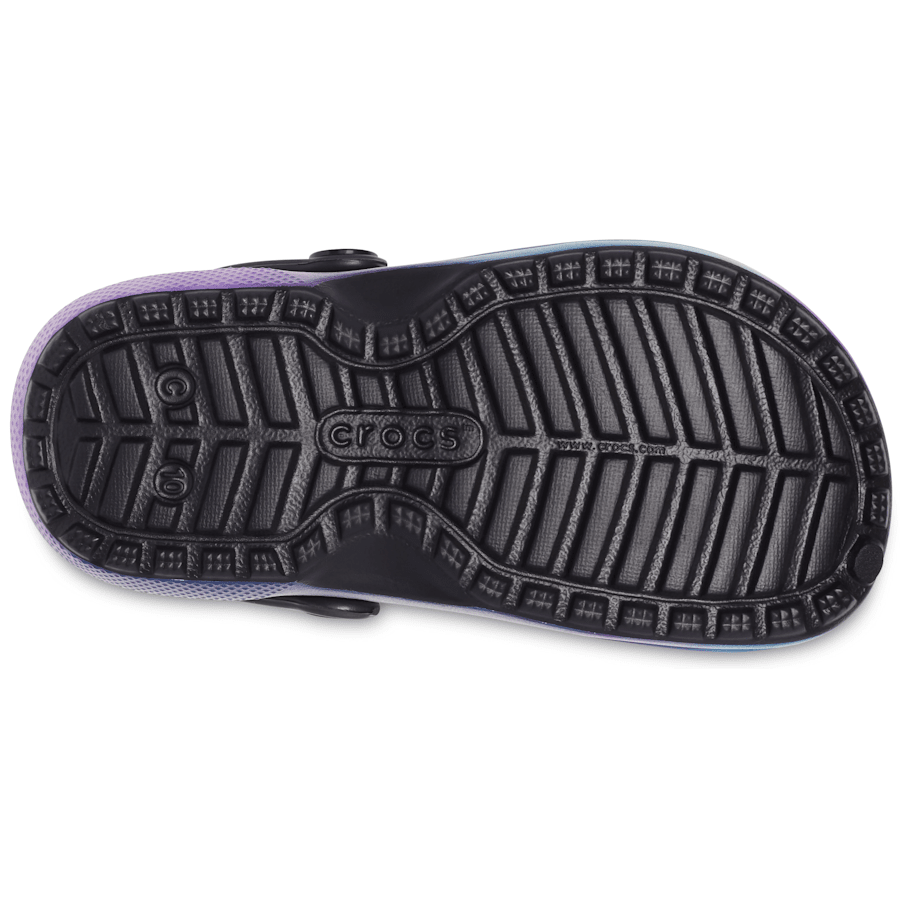 Black / Lime Punch Kids' Classic Lined Out of This World Clog - Bottom - Crocs