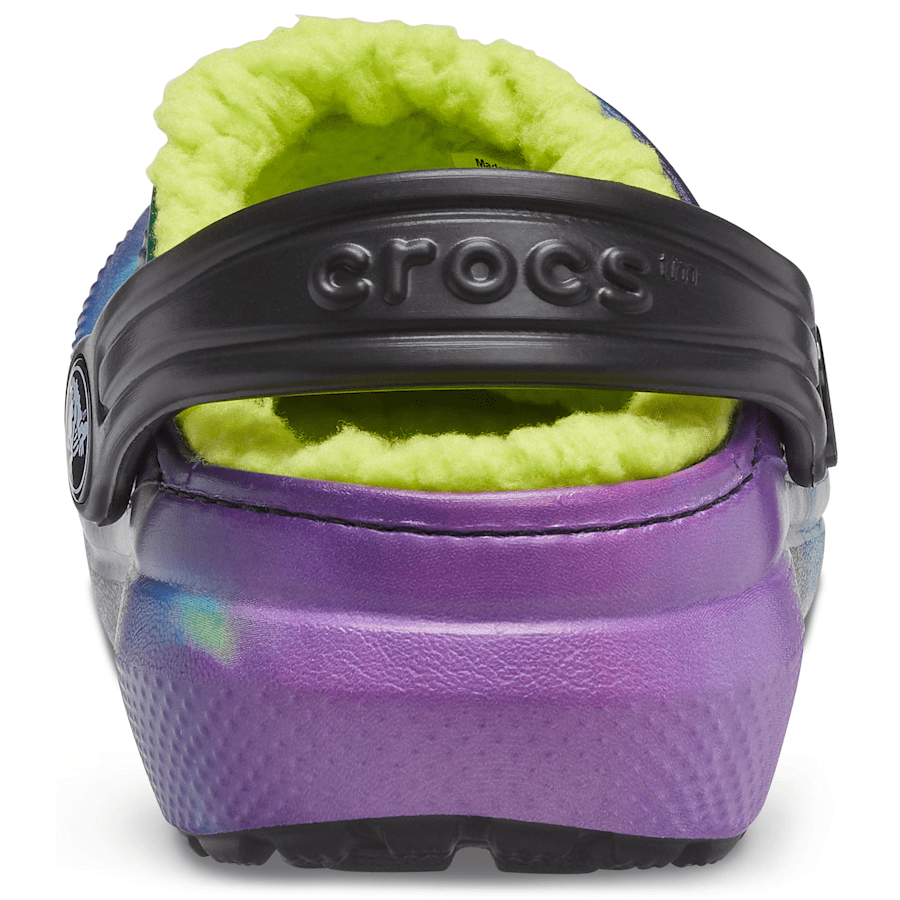 Black / Lime Punch Kids' Classic Lined Out of This World Clog - Back - Crocs