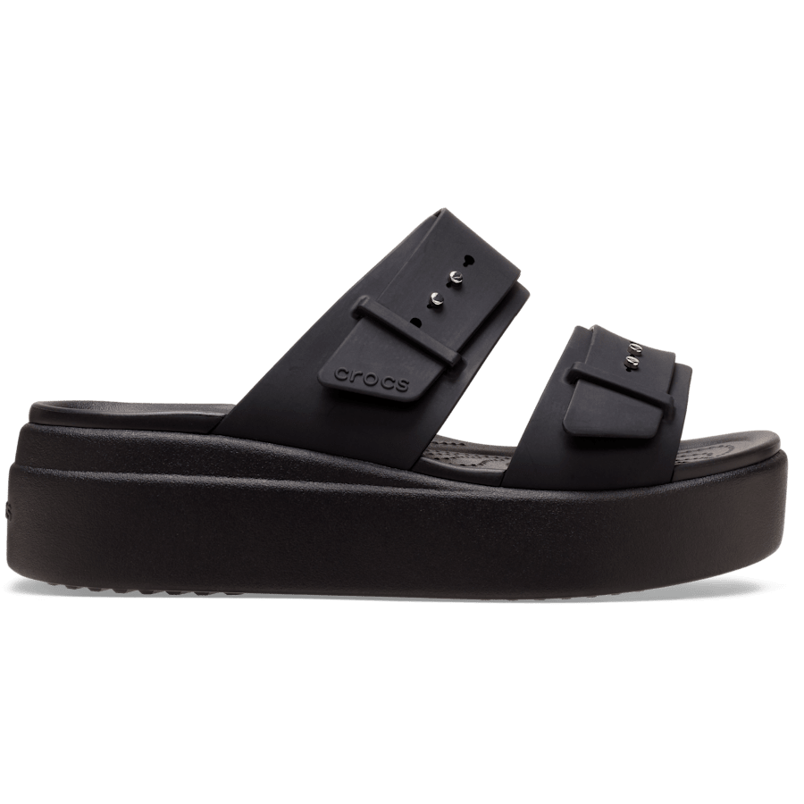 Black Brooklyn Buckle - Side - Crocs