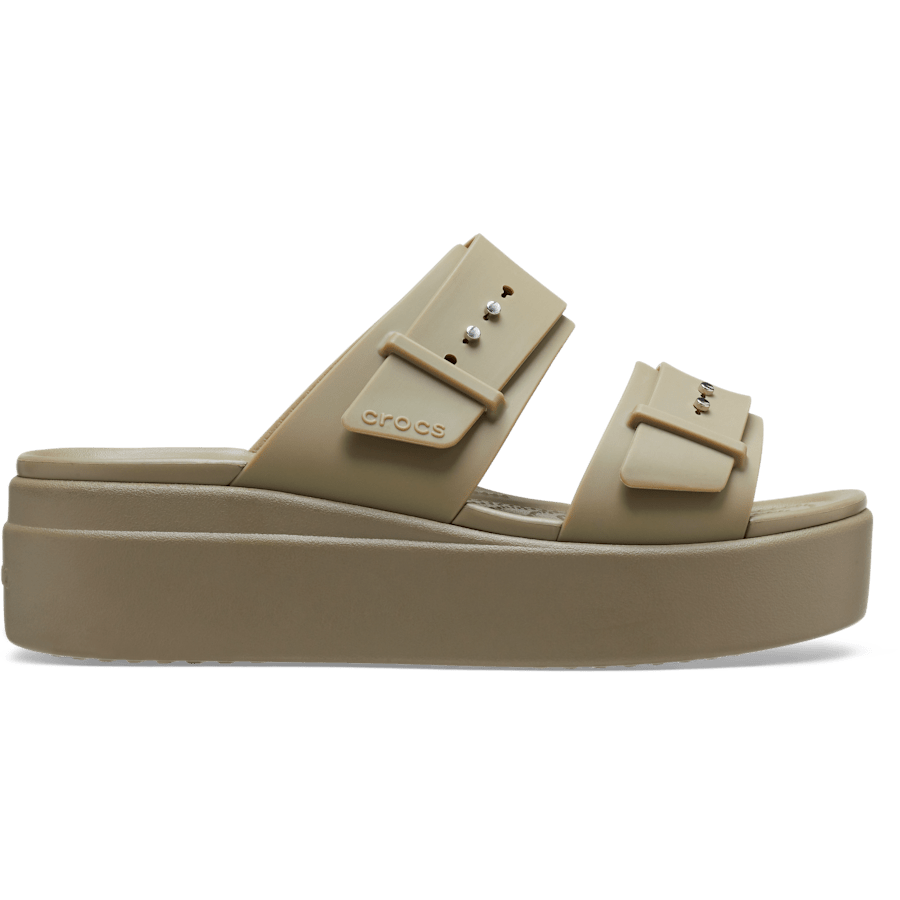 Khaki Brooklyn Buckle - Side - Crocs