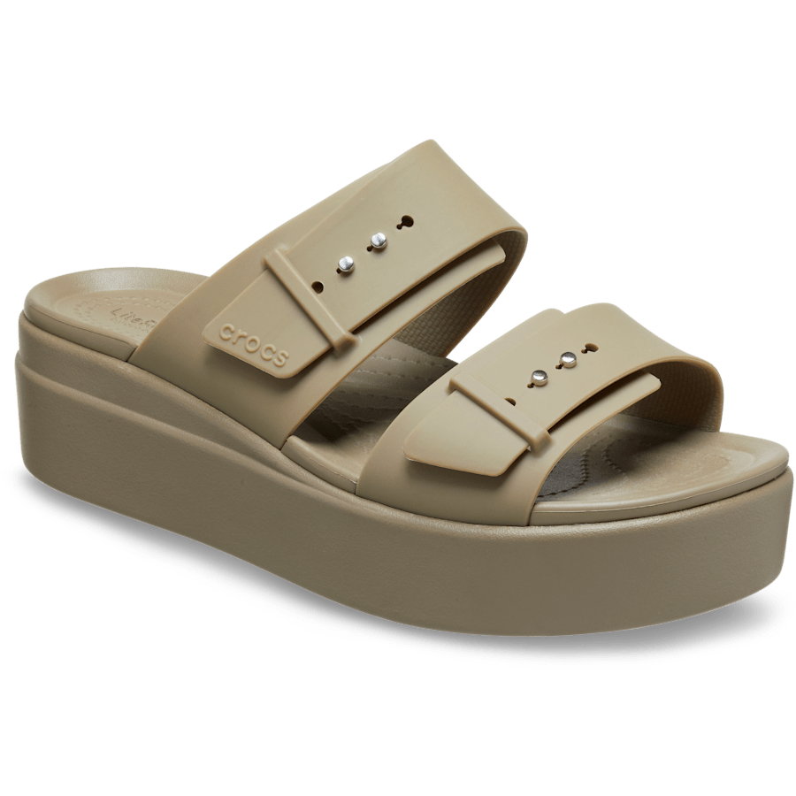 Khaki Brooklyn Buckle - Angle - Crocs