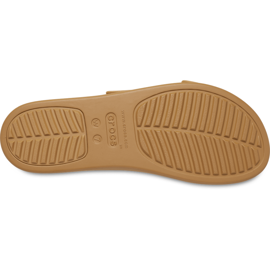 Crocs Brooklyn Buckle Low Wedge Sandal — Umber