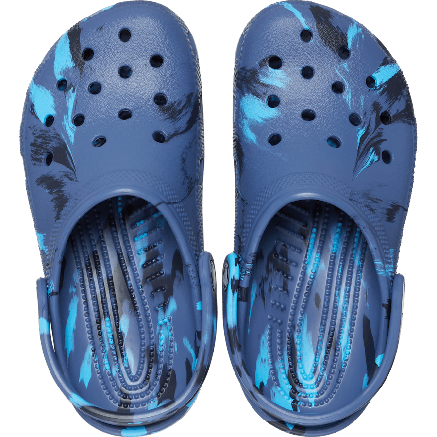 Navy / Multi Kids' Classic Marbled Clog - Top - Crocs