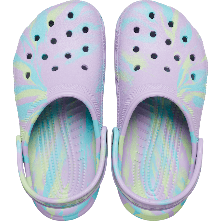 Lavender / Multi Kids' Classic Marbled Clog - Top - Crocs