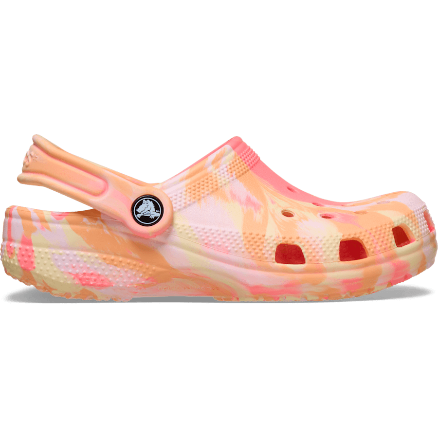 Crocs Kids' Classic Marbled Clog — Guava / Multi