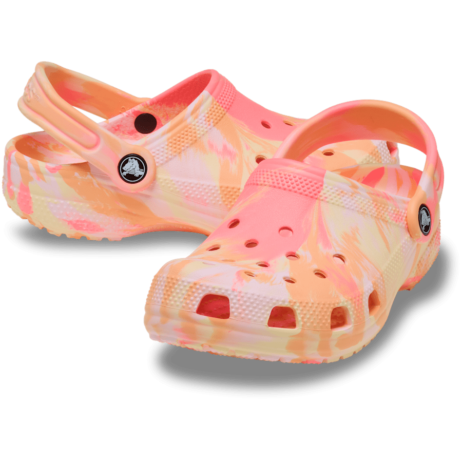 Crocs Kids' Classic Marbled Clog — Guava / Multi