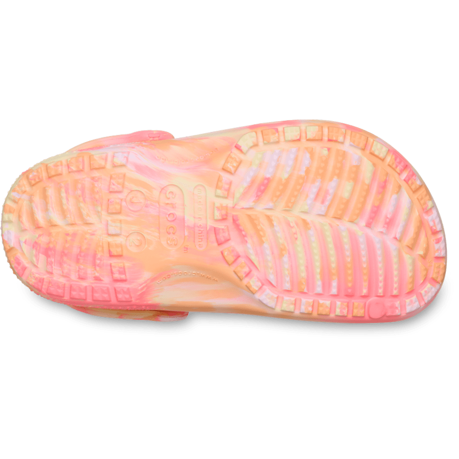 Crocs Kids' Classic Marbled Clog — Guava / Multi