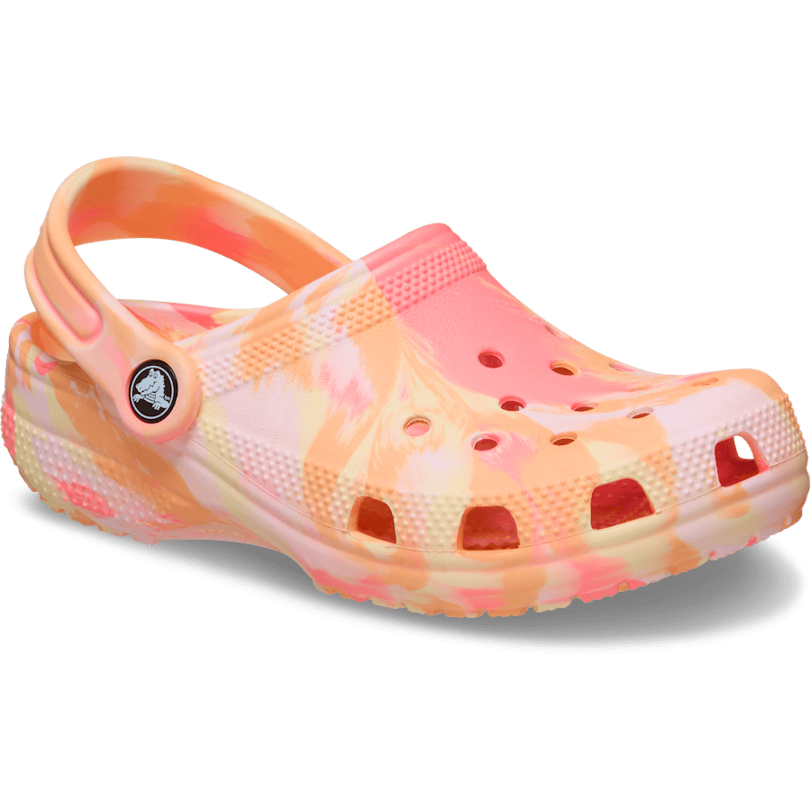 Crocs Kids' Classic Marbled Clog — Guava / Multi