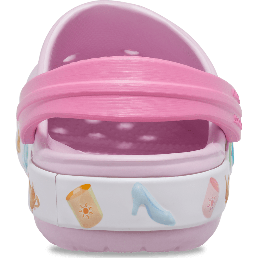 Ballerina Pink Kids' Fun Lab Disney Princess Lights Clog - Back - Crocs