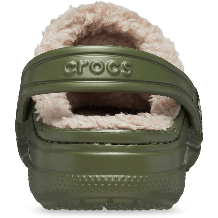 Army Green Kids’ Baya Lined Clog - Back - Crocs