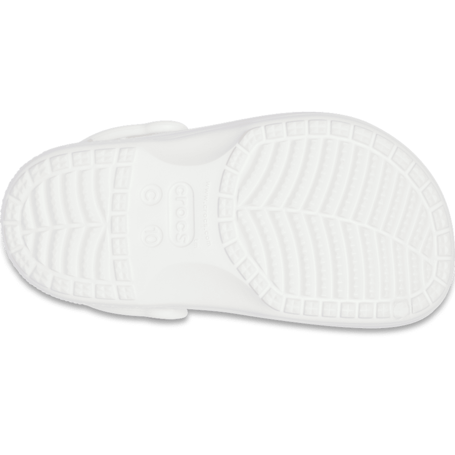 White / Light Grey Toddler Baya Lined Clog - Bottom - Crocs
