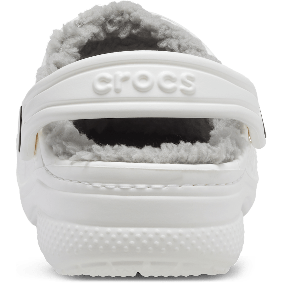 White / Light Grey Toddler Baya Lined Clog - Back - Crocs