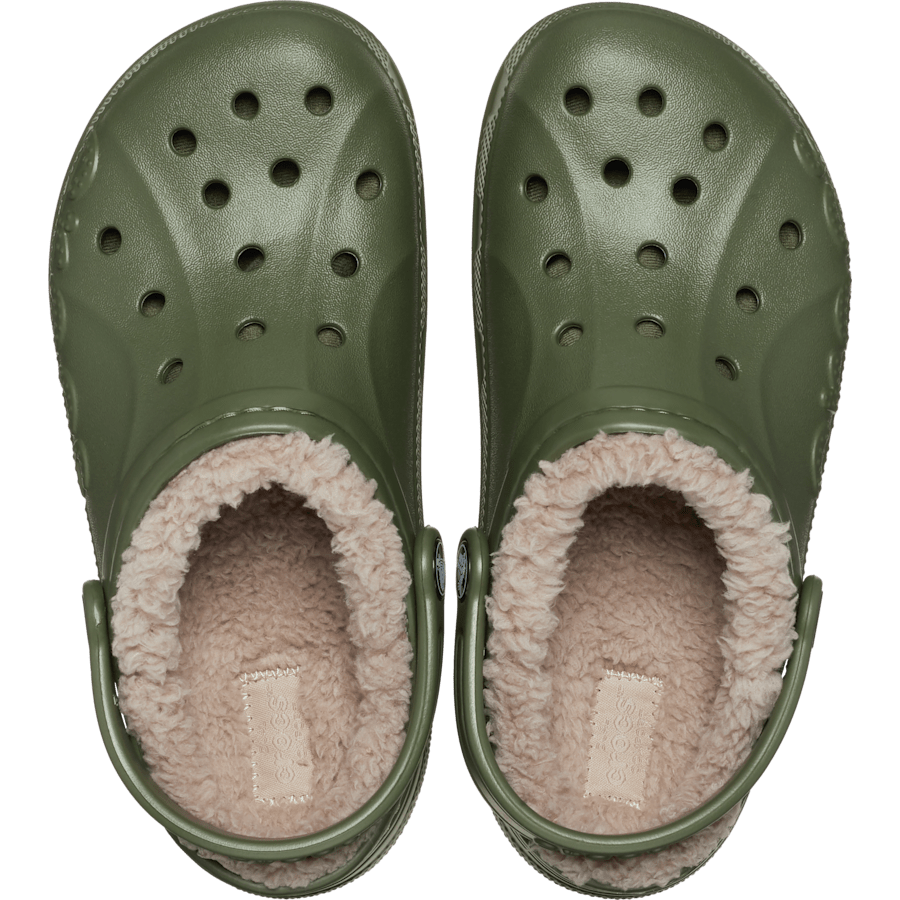 Army Green Toddler Baya Lined Clog - Top - Crocs