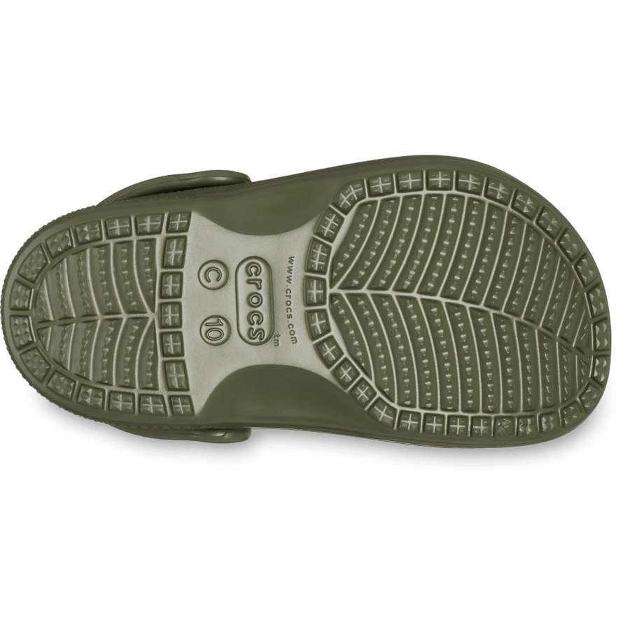 Army Green Toddler Baya Lined Clog - Bottom - Crocs