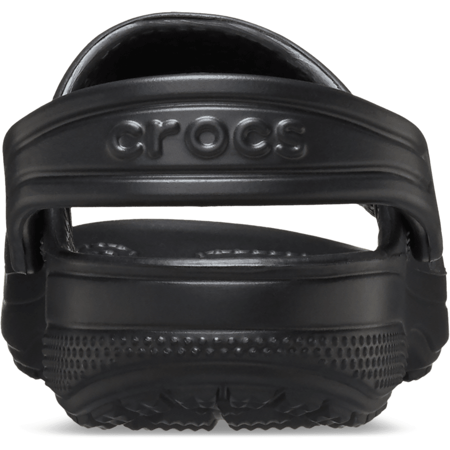 Black Toddler Classic Crocs Sandal - Back - Crocs