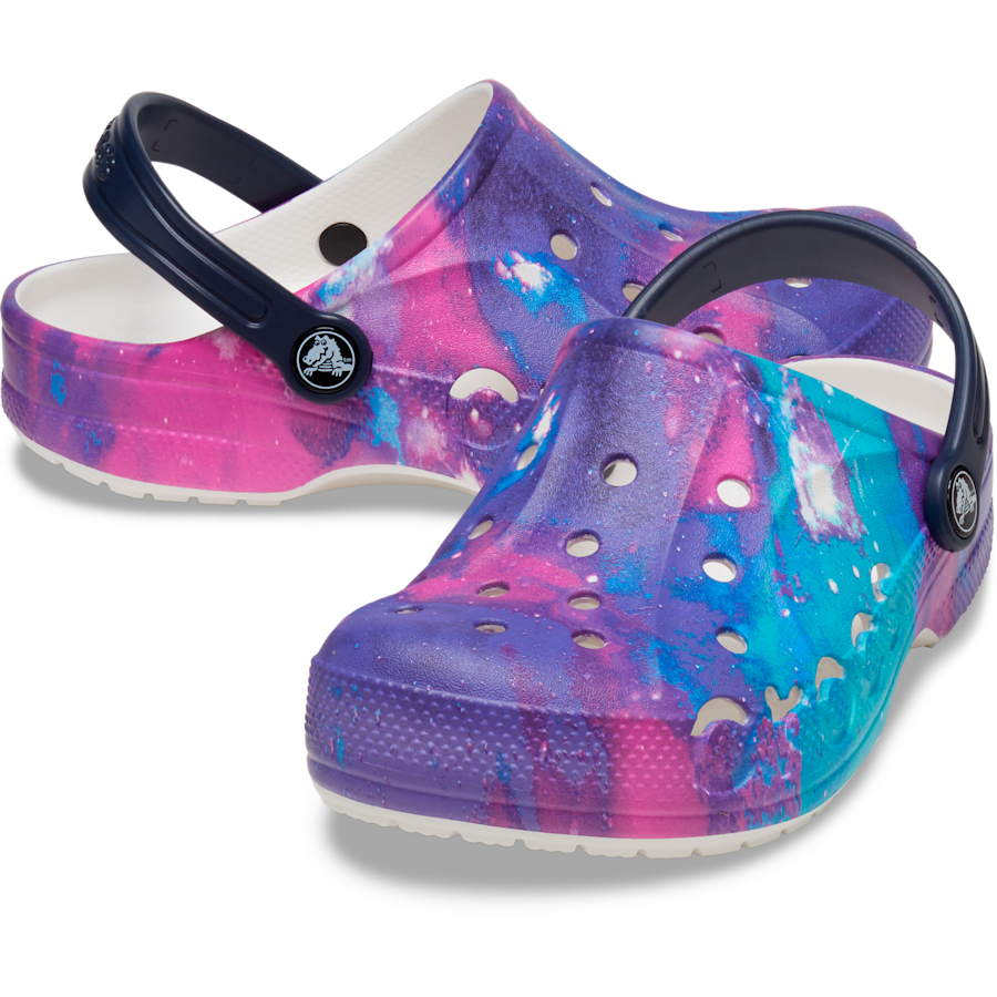 White / Multi Kids' Baya Printed Clog - Paar - Crocs