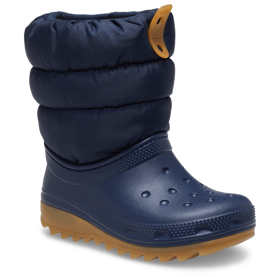 Navy / Gum Toddler Classic Neo Puff Boot - Angle - Crocs