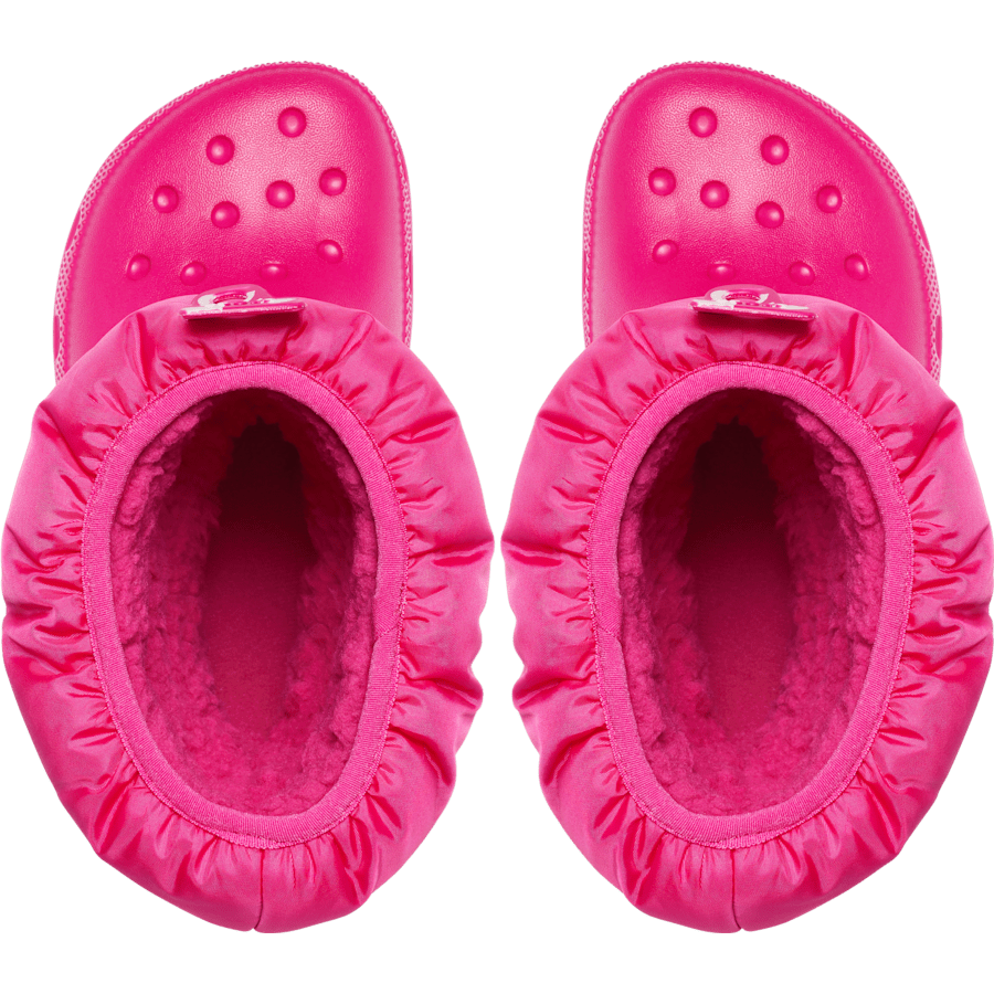 Candy Pink Kids' Classic Neo Puff Boot - Draufsicht - Crocs