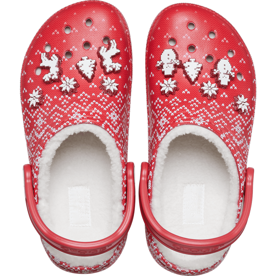 Color Classic Lined Holiday Charm Clog - Top - Crocs