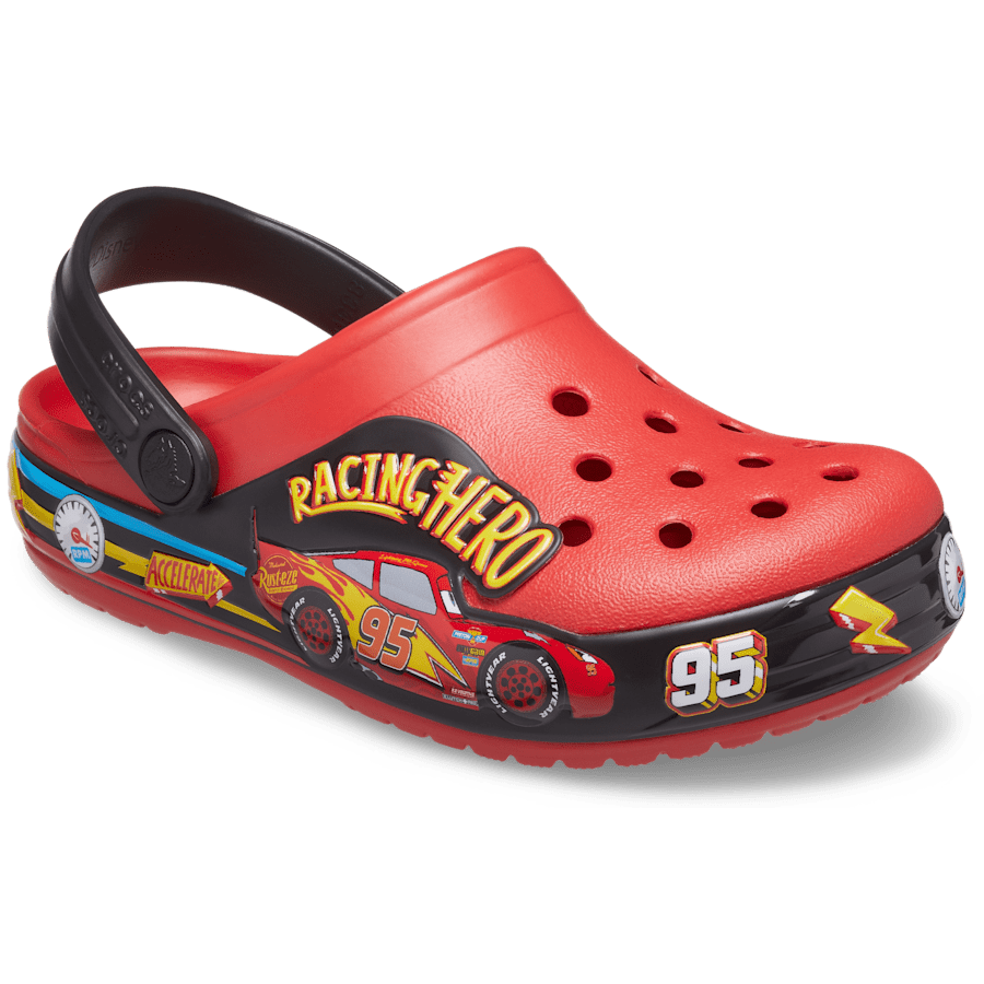 Flame Toddler Fun Lab Disney Pixar Cars Lights Band Clog - Angle - Crocs