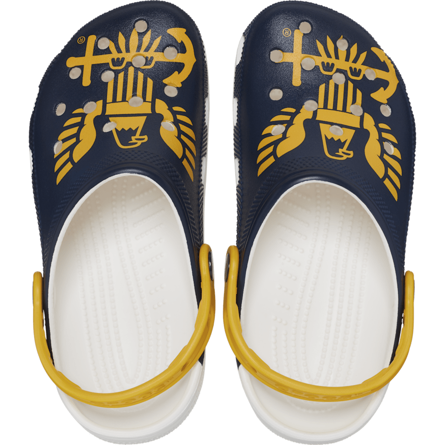 White / Multi Classic US Navy Clog - Side - Crocs