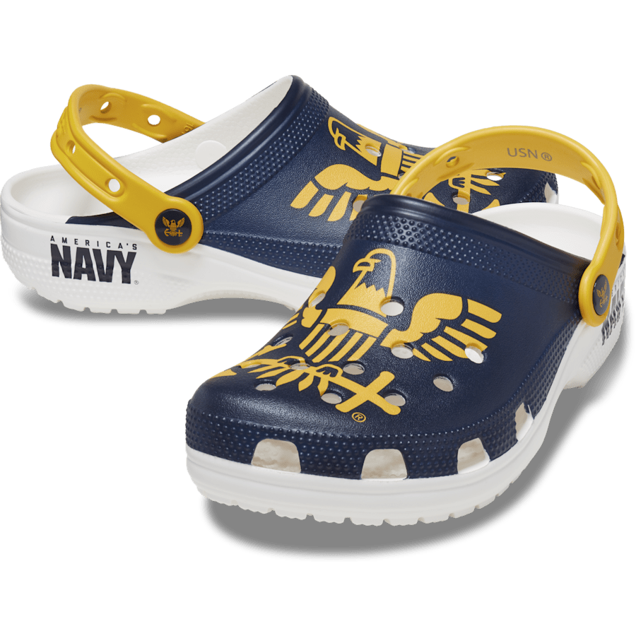 White / Multi Classic US Navy Clog - Pair - Crocs
