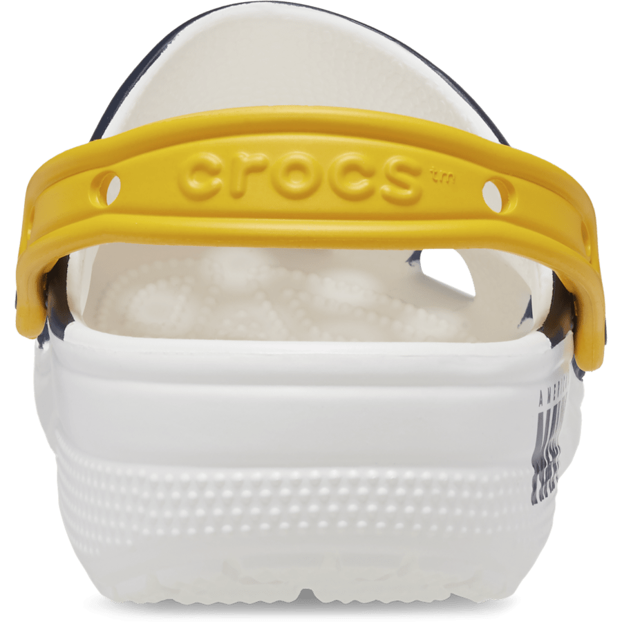 White / Multi Classic US Navy Clog - Back - Crocs