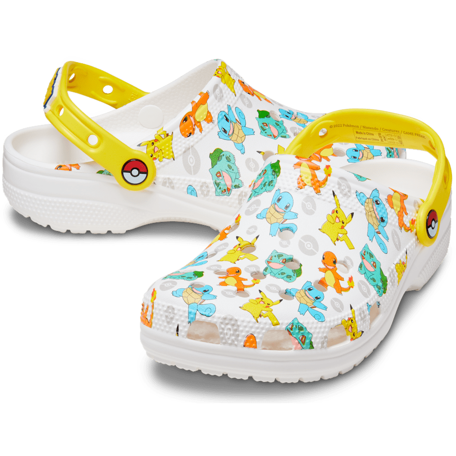 White / Multi Classic Pokemon II Clog - Pair - Crocs