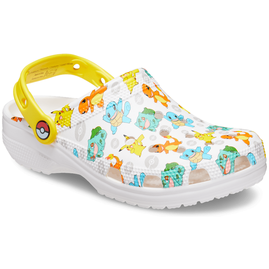 White / Multi Classic Pokemon II Clog - Angle - Crocs