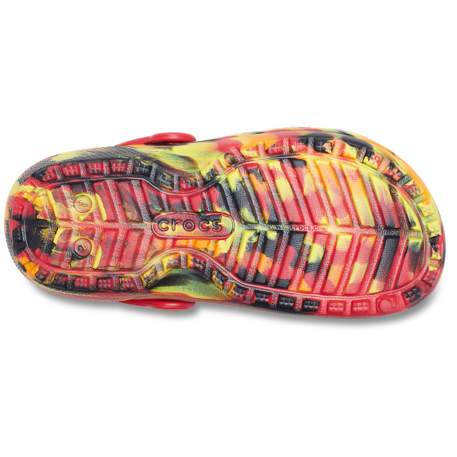 Color Kids' Classic Lined Marbled Clog - Bottom - Crocs