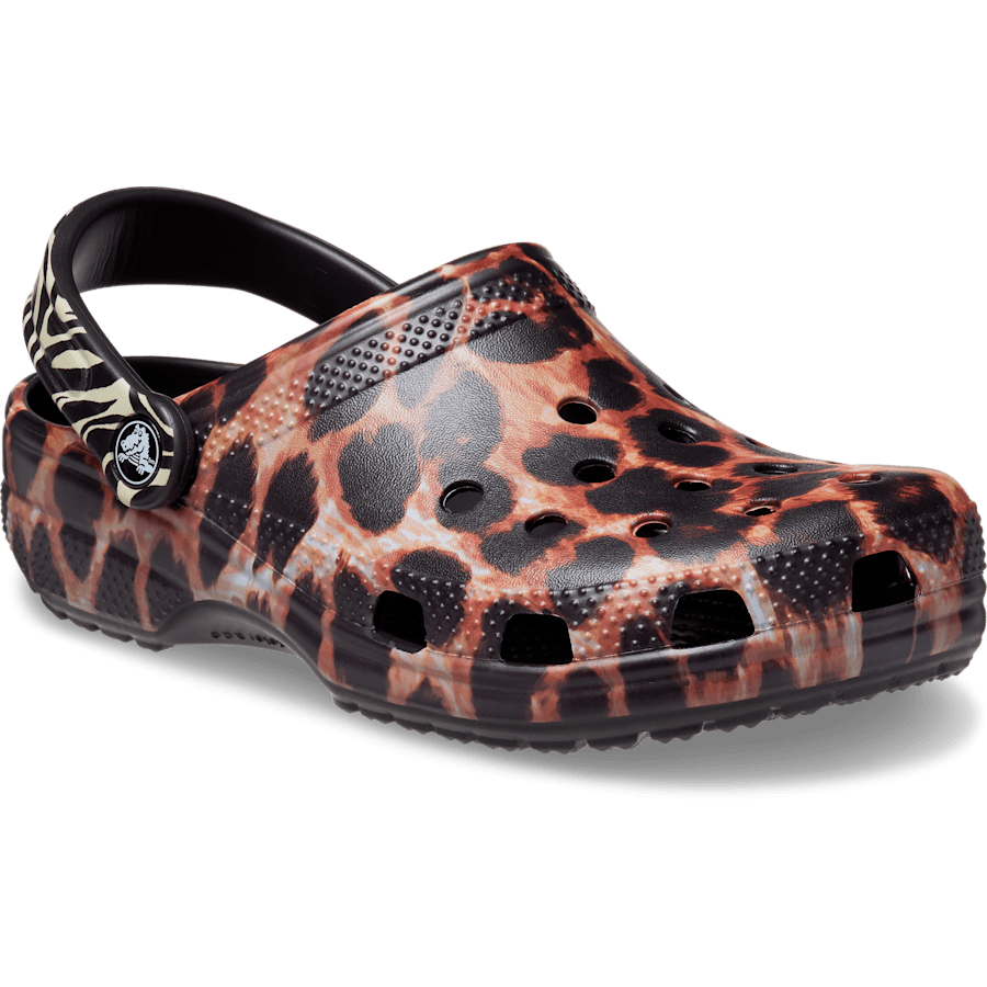 Black / Multi Animal Classic Animal Remix Clog - Angle - Crocs