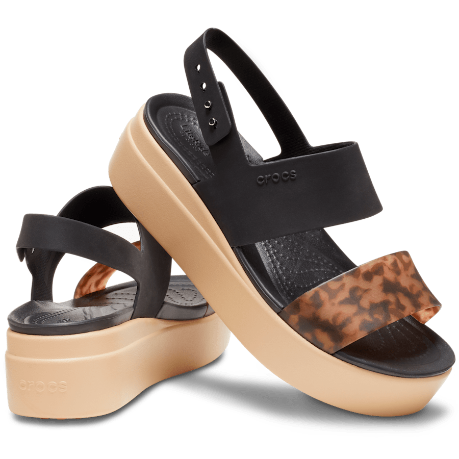 Colour Brooklyn Tortoise Low Wedge - Pair - Crocs