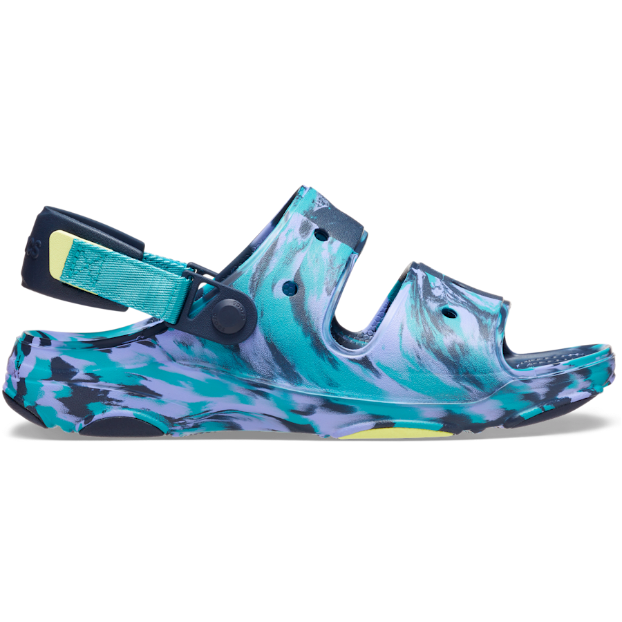 Navy / Multi All-Terrain Marbled Sandal - Seitenansicht - Crocs