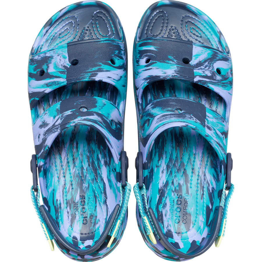 Navy / Multi All-Terrain Marbled Sandal - Draufsicht - Crocs