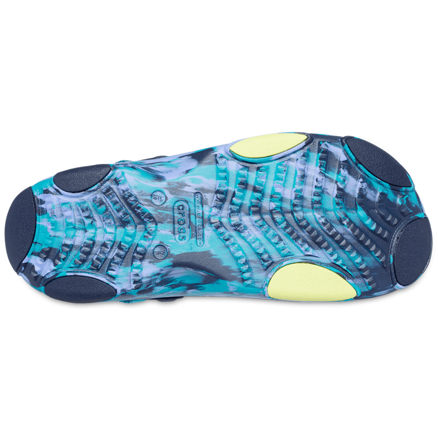 Navy / Multi All-Terrain Marbled Sandal - Ansicht von unten - Crocs